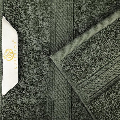 BLUENILEMILLS Madison Egyptian Cotton Towels, Towel Set for Bathroom, Shower, Hotel, Plush, 800 GSM, Highly Absorbent and Ultra-Soft Towels, Bath Essentials, 8 Piece Assorted Towel Set, Forest Green