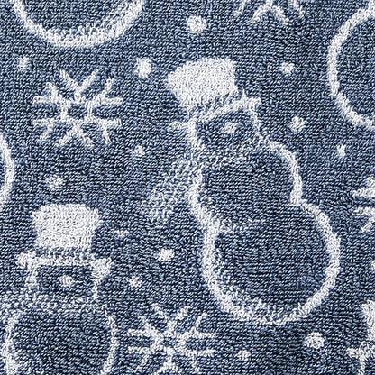 SKL Home Christmas/Winter Top Hat Snowmen Bath Towel, Blue