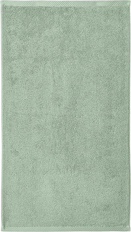 Amazon Basics Quick-Dry Hand Towels - 100% Cotton, 8-Pack, 28 x 16 inches, Seafoam Green