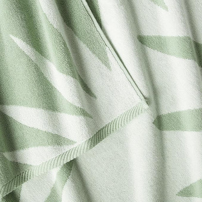 Laguna Beach Textile Co. Tropical Cabana Beach Towel - Oversized, Plush 630 GSM Cotton - Agave Green