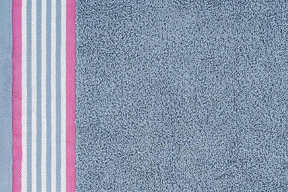 CASA COPENHAGEN He & She 2 Pieces Large Bath Sheet Set- Dusty Blue + Pink, 550 GSM, Designed in Denmark Made of Soft Egyptian Cotton for Bathroom, Kitchen & Shower
