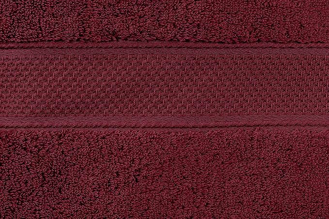 MAURA 6-Pack Premium Turkish Washcloth Set - Ultimate Luxury with Soft, Thick, Super Absorbent, and Oversized Cotton Face Towels - Ideal for a Hotel & Spa Quality Experience in Classic Burgundy