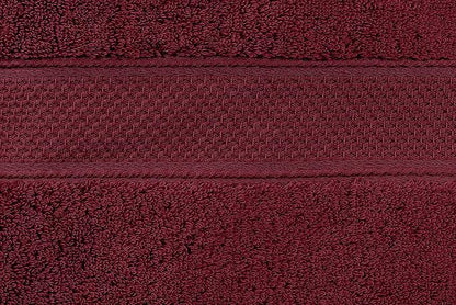 MAURA 6-Pack Premium Turkish Washcloth Set - Ultimate Luxury with Soft, Thick, Super Absorbent, and Oversized Cotton Face Towels - Ideal for a Hotel & Spa Quality Experience in Classic Burgundy