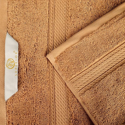 BLUENILEMILLS Premium Towel Collection, Egyptian Cotton Towels for Shower and Bathroom 2-Piece Bath Sheet Set, 34" x 68", Rust by Blue Nile Mills