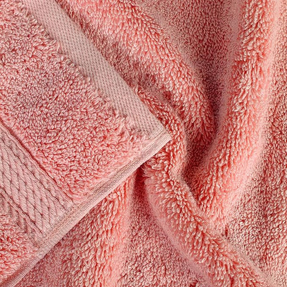 Superior Egyptian Cotton Pile Bath Sheet Set of 2, Ultra Soft Luxury Towels, Thick Plush Essentials, Absorbent Heavyweight, Guest Bath, Hotel, Spa, Home Bathroom, Shower Basics, Tea Rose