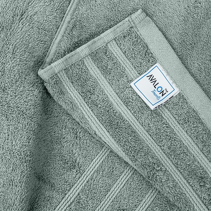 Avalon Towels Bath Towels Set of 4, Size 30 x 60 Inches, Highly Soft and Absorbent, Quick Drying, Lightweight, Perfect for Daily Use (Light Grey)