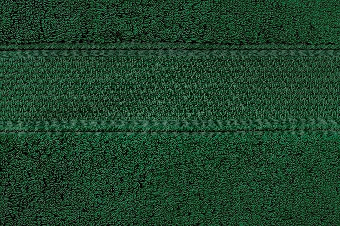 MAURA Hunter Green Hand Towels for Bathroom. Luxury Turkish Cotton Bath Hand Towels Set of 6. Ultra-Soft, Thick & Plush - Dark Green