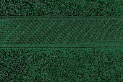MAURA Hunter Green Hand Towels for Bathroom. Luxury Turkish Cotton Bath Hand Towels Set of 6. Ultra-Soft, Thick & Plush - Dark Green