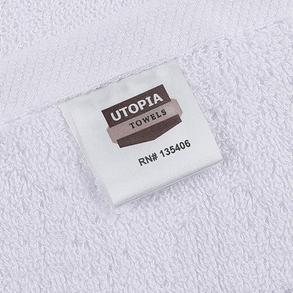 Utopia Towels 72 Pack Premium Hand Towels Set, (16 x 28 inches) 100% Ring Spun Cotton, Ultra Soft and Highly Absorbent 600GSM Towels for Bathroom, Gym, Shower, Hotel, and Spa (White)