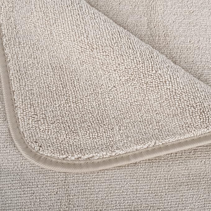 POLYTE Quick Dry Lint Free Microfiber Bath Sheet, 35 x 70 in, Pack of 2 (Beige)