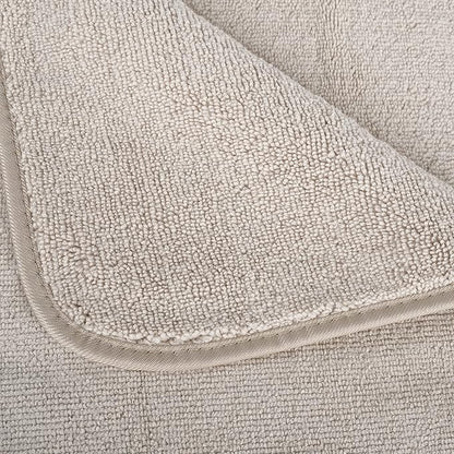 POLYTE Quick Dry Lint Free Microfiber Bath Sheet, 35 x 70 in, Pack of 2 (Beige)