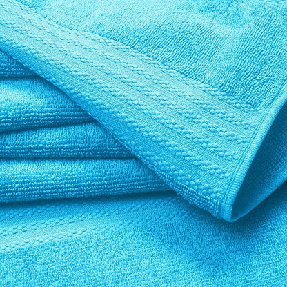 GLAMBURG Premium Cotton Oversized 2 Pack Bath Sheet 35x70-100% Pure Cotton - Ideal for Everyday use - Ultra Soft & Highly Absorbent - Machine Washable - Turquoise Blue