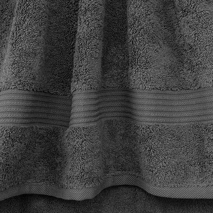 Cotton Paradise Hand Towels for Bathroom, 100% Cotton Turkish 4 Piece Hand Towel Set, Soft Absorbent Face Towels, Dark Gray Hand Towels