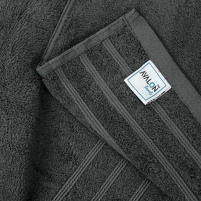 Avalon Towels Bath Towels Set of 4, Size 30 x 60 Inches, Highly Soft and Absorbent, Quick Drying, Lightweight, Perfect for Daily Use (Dark Grey)