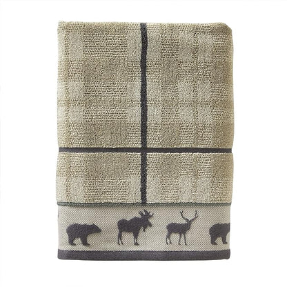 SKL Home Yellowstone Grand Teton Bath Towel, Taupe 50.00" x 27.00" (Pack of 12)