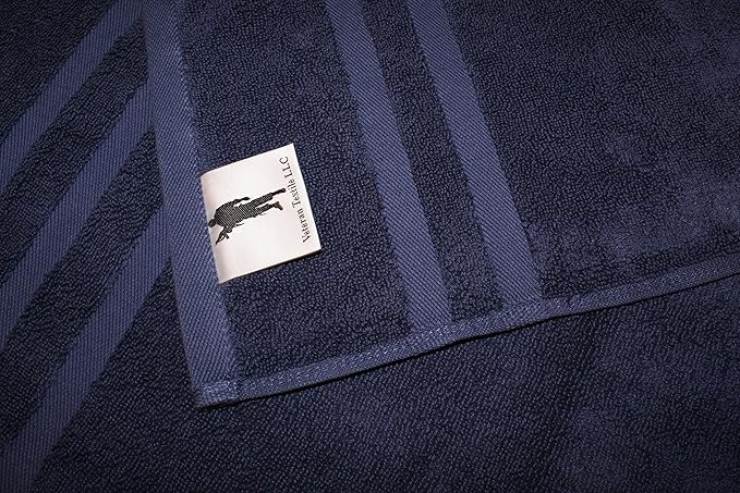 Veteran Textile LLC, Luxury Hotel & Spa, Turkish Cotton, 6 Pieces Towels Set, Max-Softness by Veteran Textile (Navy Blue)