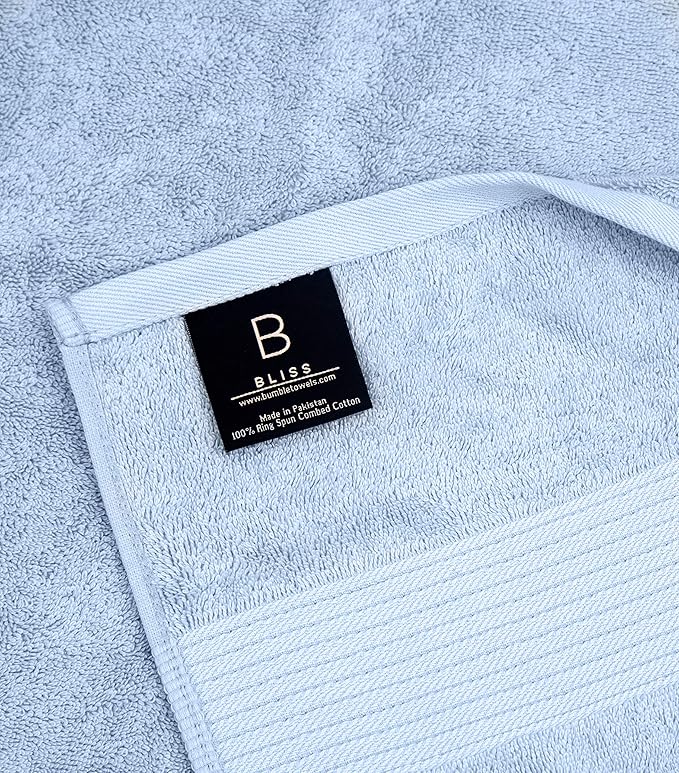 Luxury Oversized Bath Towels | Hotel Quality | Soft & Highly Absorbent |Quick Dry | 650 GSM Bath Sheets| Combed Cotton | Thick & FluffyBathroom Towels | Sky Blue - 4 Pack