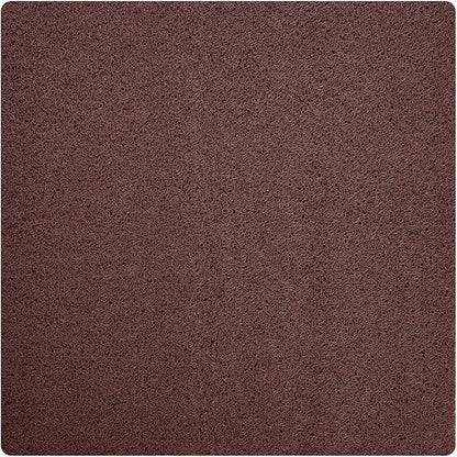 Enkosi Loofah Shower Mat Non-Slip - Anti-Slip Bath Mat for Inside Showers, Tub, Bathtub, Bathroom - Quick Dry PVC with Drain Holes - Cushioned Safety Grip - Secure for Kids and Elderly (Brown 24x24)