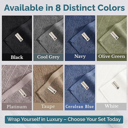 Casa Platino 4 Pack Hand Towels (16"x28") - Spa & Hotel Quality - 100% Cotton, Ring Spun - Quick Dry, Ultra Soft & Absorbent - Used for Salon, Gym, Bathroom, Face - Pre Shrunk - White Hand Towels Set