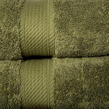 BLUENILEMILLS Premium Towel Collection, Egyptian Cotton Towels for Shower and Bathroom Assorted 2-Piece Towel Set, 30" x 55", Forest Green by Blue Nile Mills